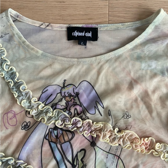 Ruffle mesh top - Picture 2 of 4